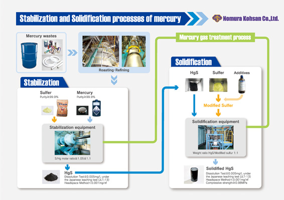 Stabilization and Solidification processes of mercury